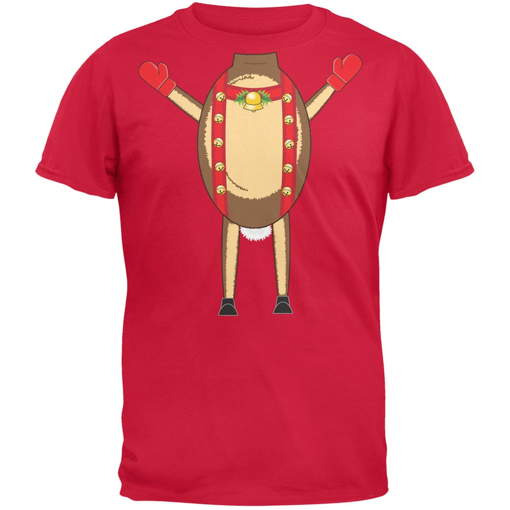 Reindeer Body Costume Red Adult T-Shirt Men's T-Shirts Old Glory 2XL Red 