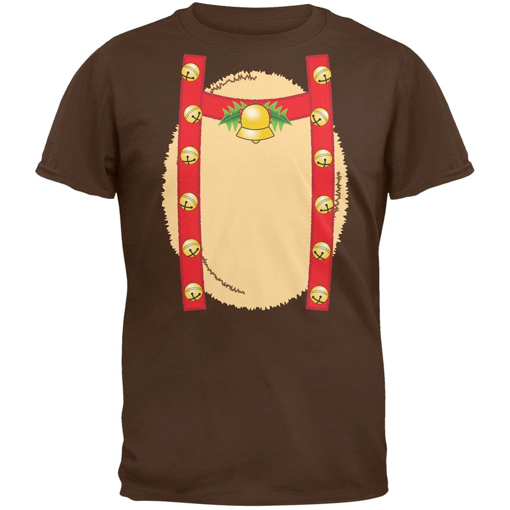 Reindeer With Bells Costume Adult T-Shirt Men's T-Shirts Old Glory   