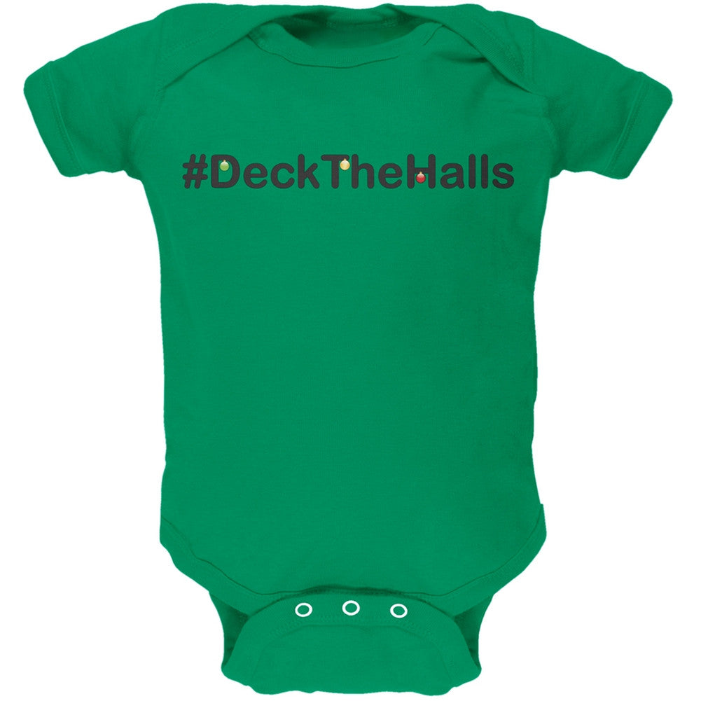 #Deck The Halls Green Infant Bodysuit Infant T-Shirts Old Glory 0-3 Mo Green 