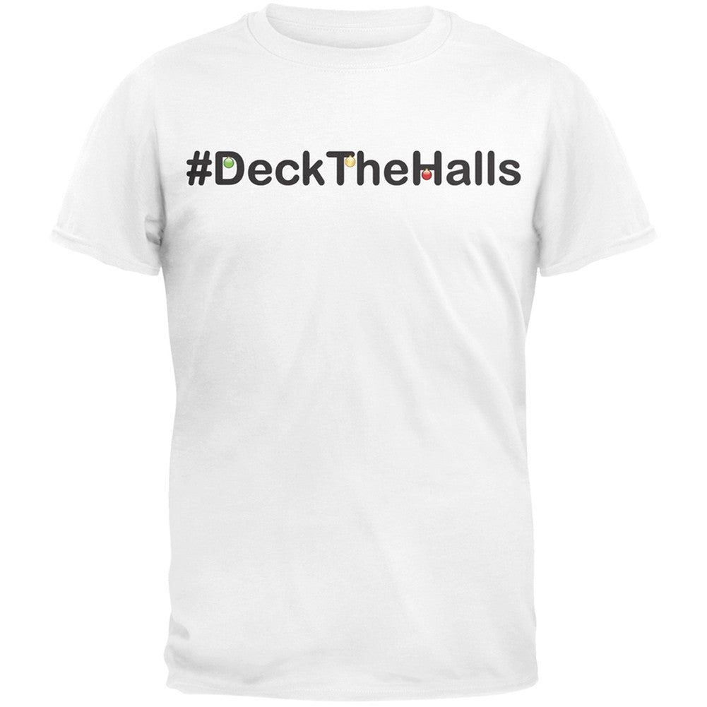 Hashtag Deck The Halls White T-Shirt Men's T-Shirts Old Glory   