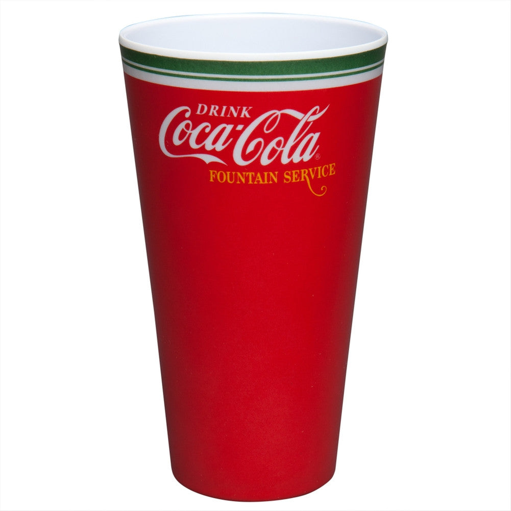 Coca-Cola - 20oz Fountain Service Logo Melacore Cup Novelty Cups Old Glory One Size Red 