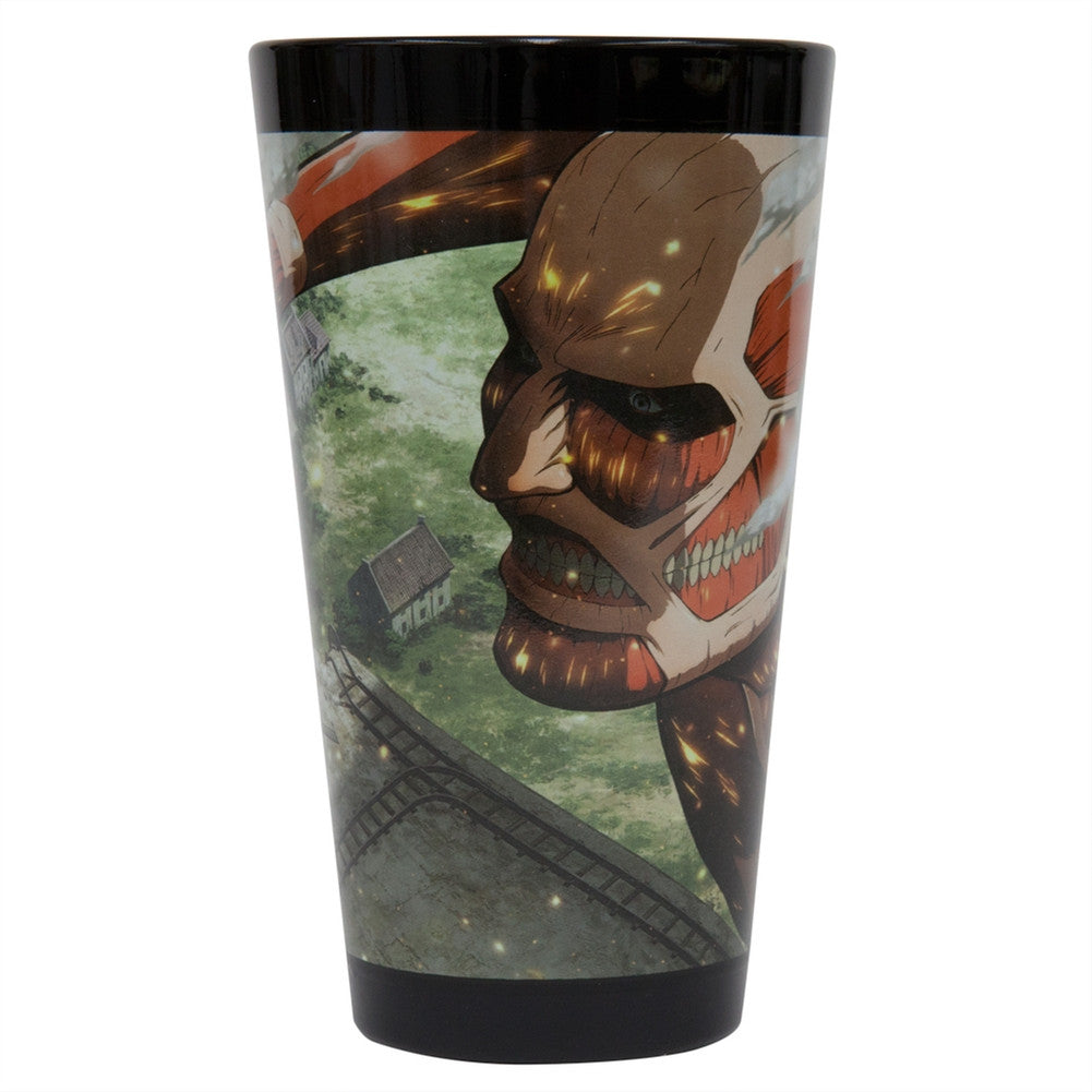 Attack On Titan - Titan Attack Pint Glass Pint Glasses Old Glory   