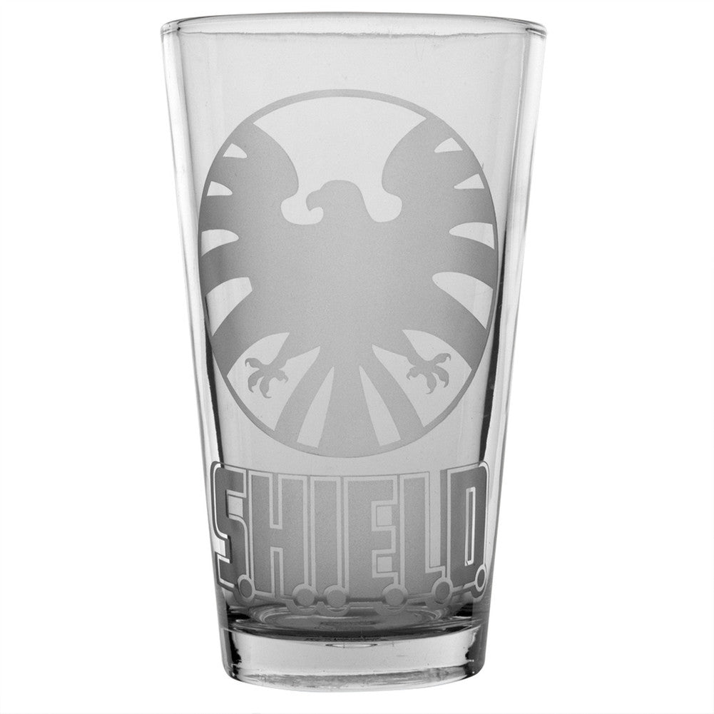 S.H.I.E.L.D. - Crest Etched Pint Glass Pint Glasses Old Glory   