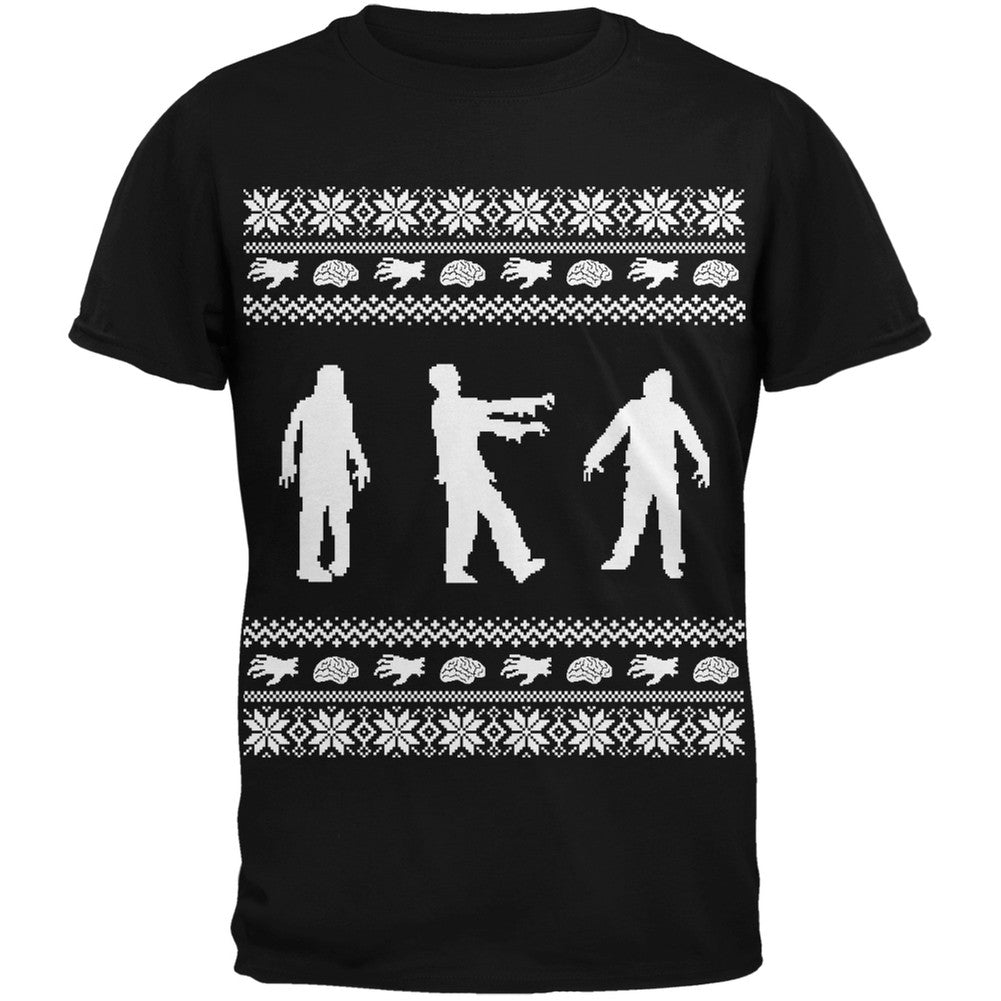 Zombie Ugly Christmas Sweater Red Youth T-Shirt Youth T-Shirts Old Glory   