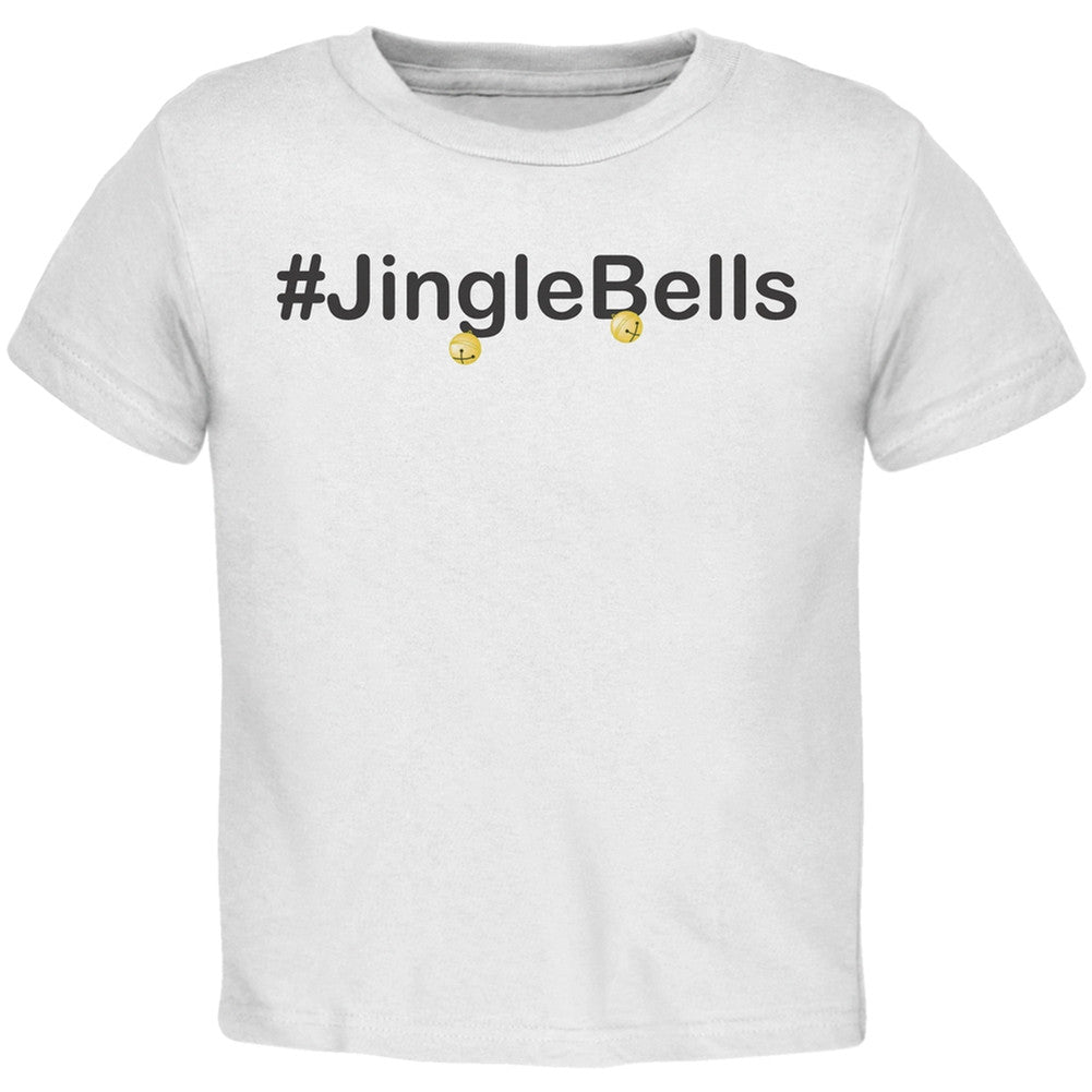 #Jinglebells Christmas Hashtag Red Toddler T-Shirt Toddler T-Shirts Old Glory 2T White 