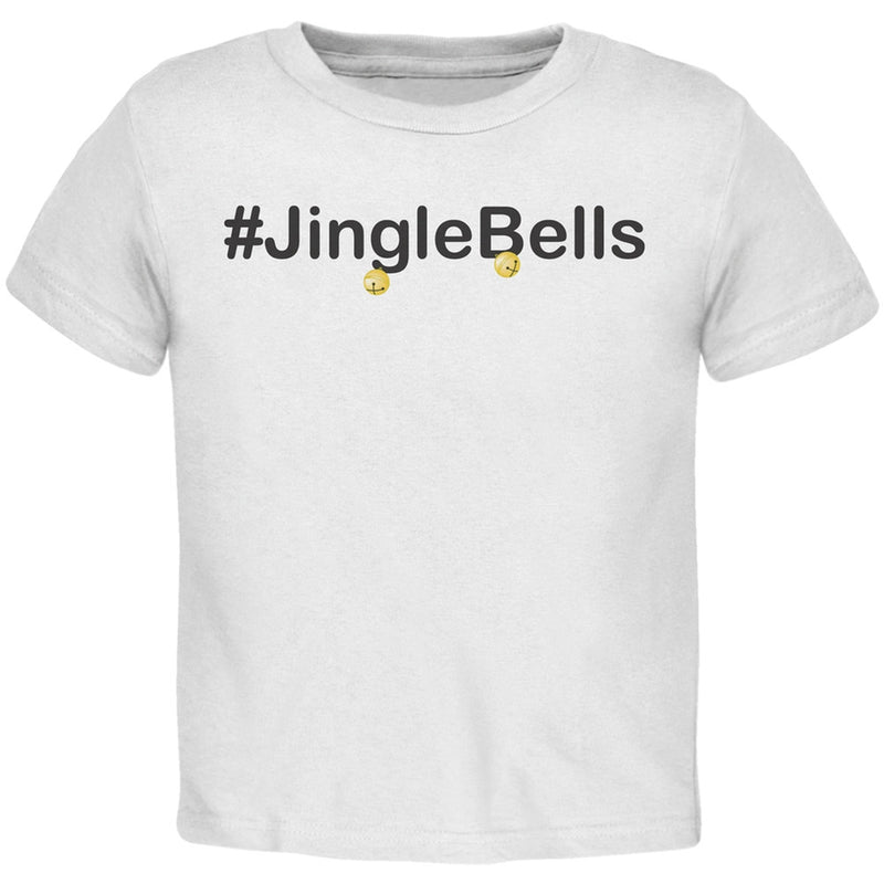 #Jinglebells Christmas Hashtag Red Toddler T-Shirt Toddler T-Shirts Old Glory 2T White 