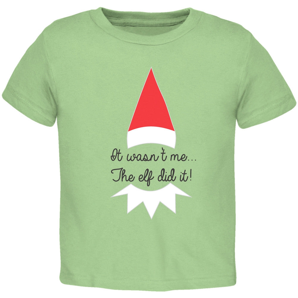 The Elf Did It Black Toddler T-Shirt Toddler T-Shirts Old Glory   