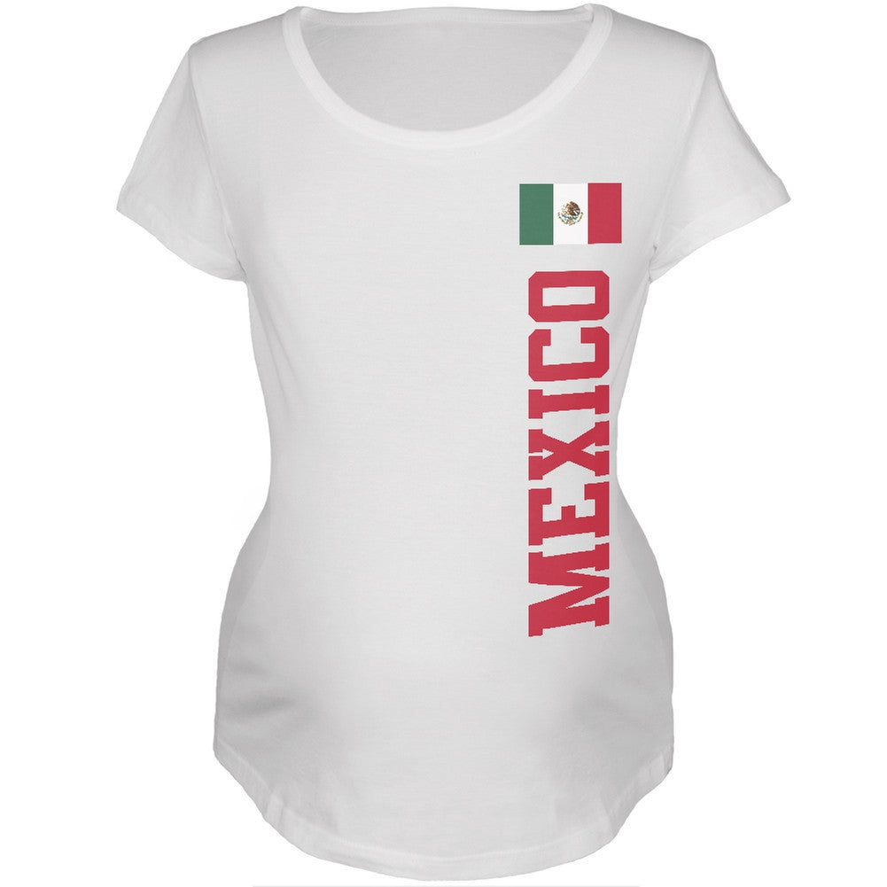 World Cup Mexico White Womens Soft Maternity T-Shirt Maternity T-Shirts FIFA   