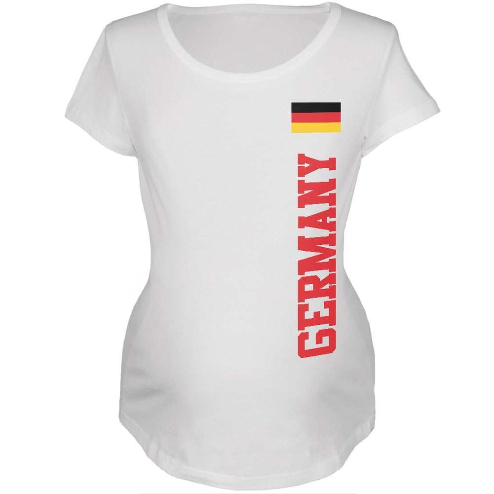 World Cup Germany White Womens Soft Maternity T-Shirt Maternity T-Shirts FIFA   