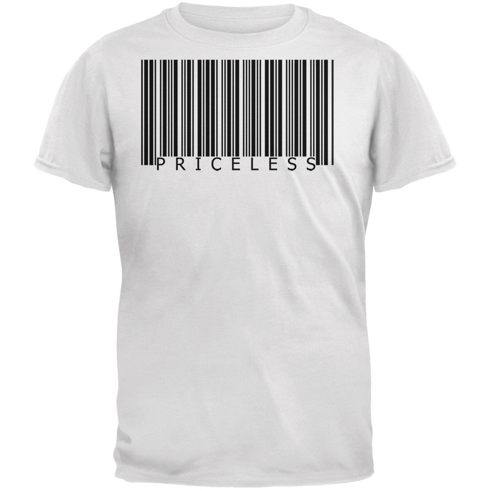 Priceless Barcode White Adult T-Shirt Men's T-Shirts Old Glory   