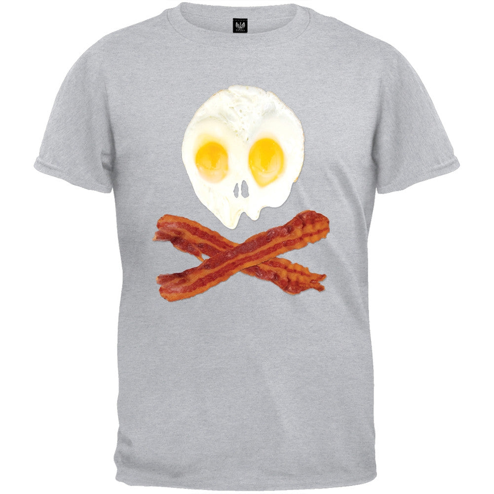 Eggs And Bacon Skull And Cross Bones Black Youth T-Shirt Youth T-Shirts Old Glory   