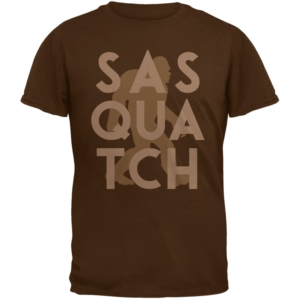 Sasquatch Brown Adult T-Shirt Men's T-Shirts Old Glory   