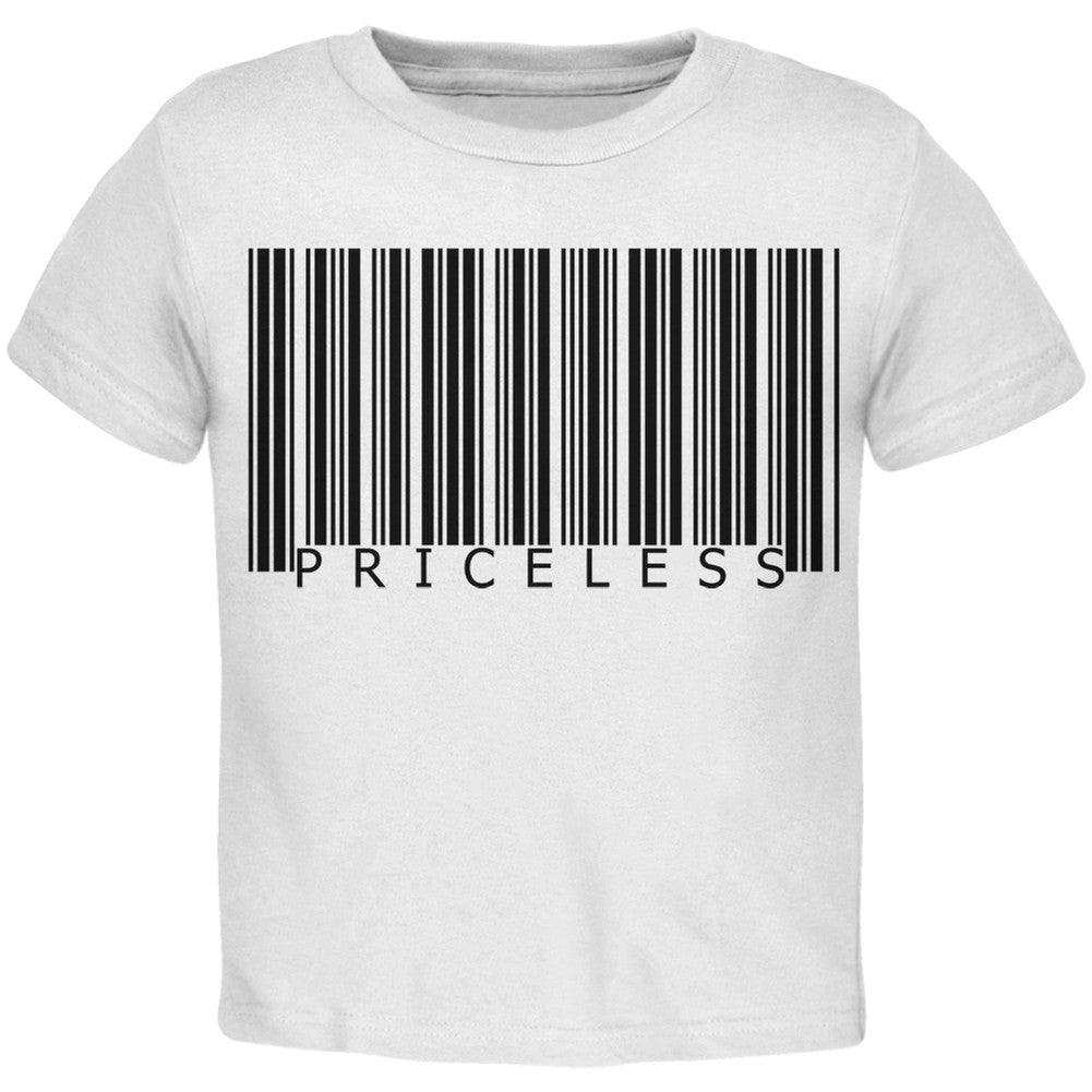 Priceless Barcode White Toddler T-Shirt Toddler T-Shirts Old Glory   