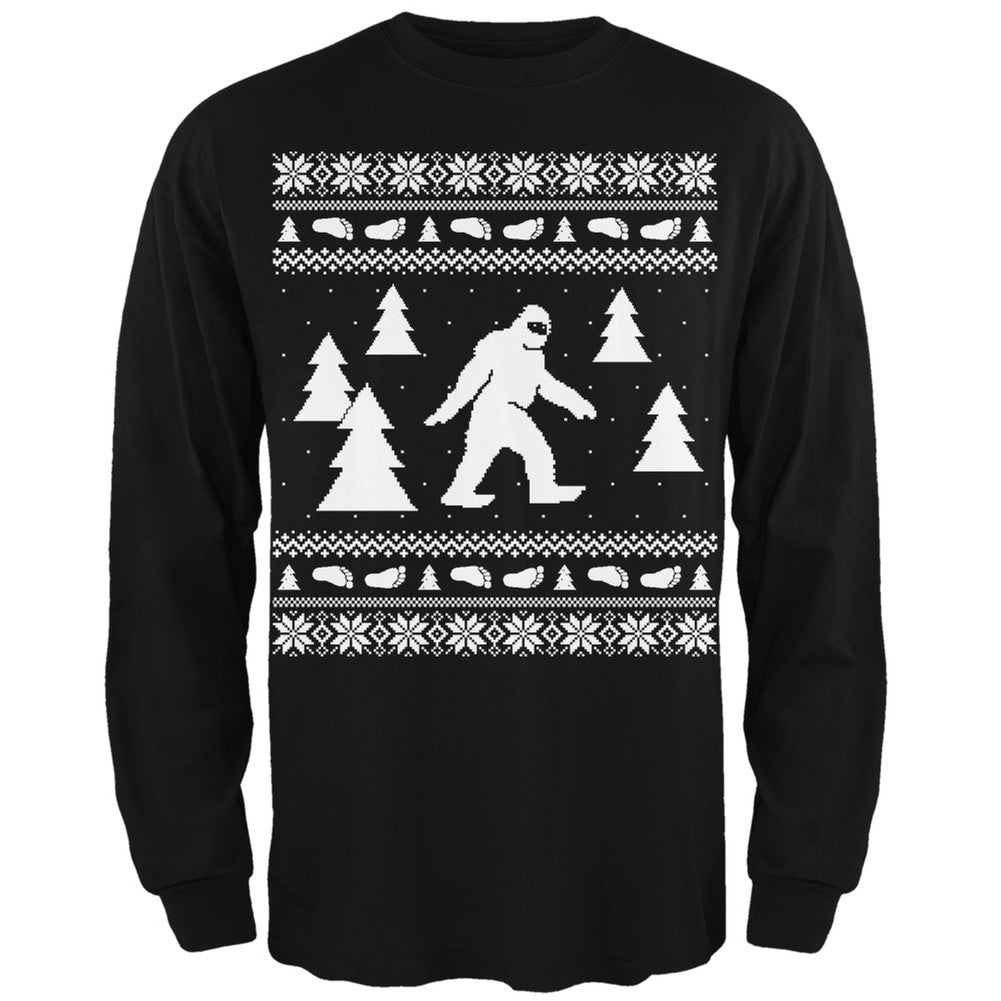 Sasquatch Ugly Christmas Sweater Irish Green Adult Long Sleeve T-Shirt Men's Long Sleeves Old Glory   