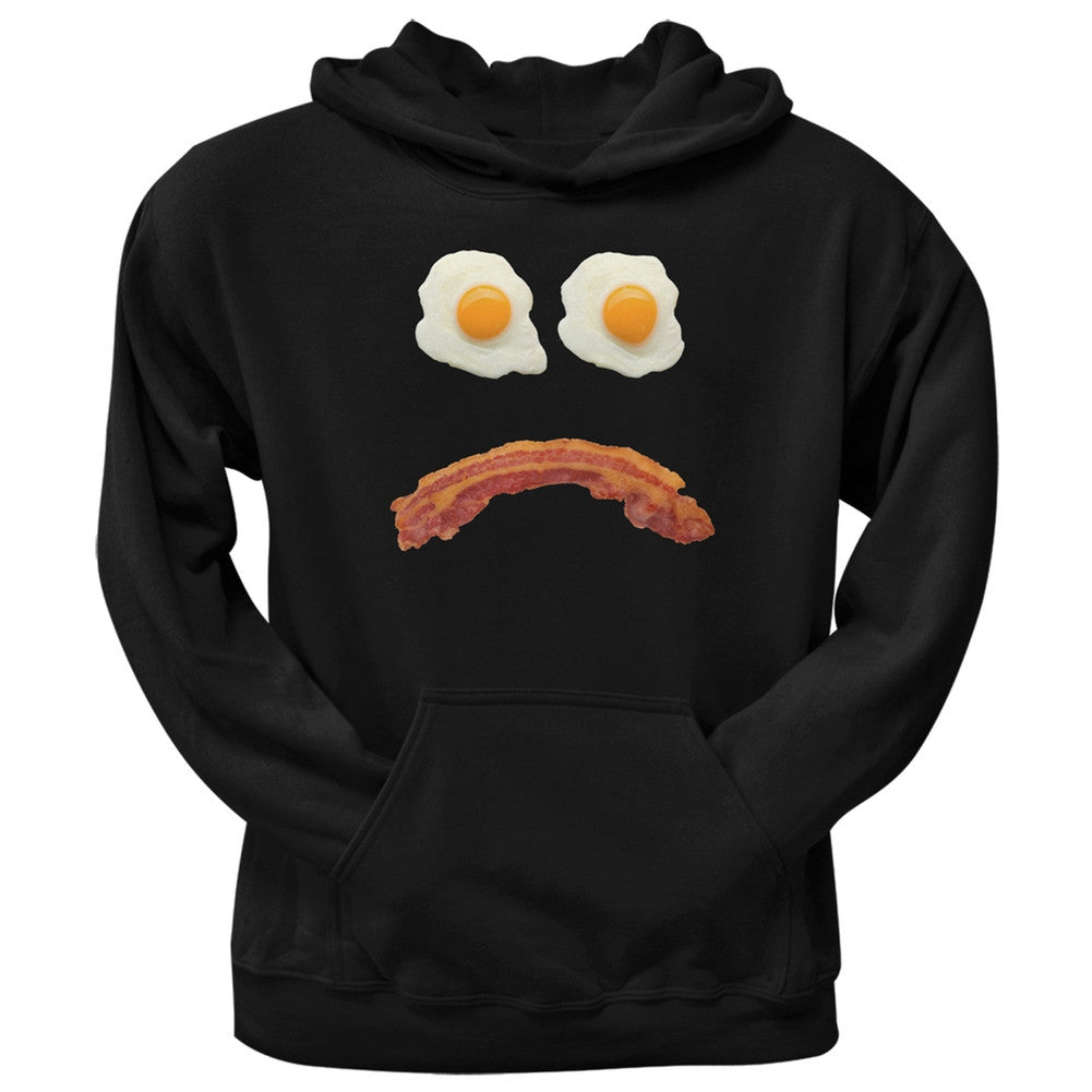 Mr. Sad Face Bacon And Eggs Black Adult Pullover Hoodie Men's Hoodies Old Glory   