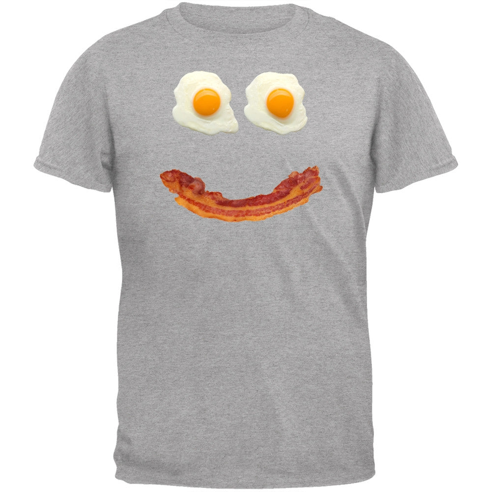 Mr. Happy Smiley Face Bacon And Eggs Black Youth T-Shirt Youth T-Shirts Old Glory   