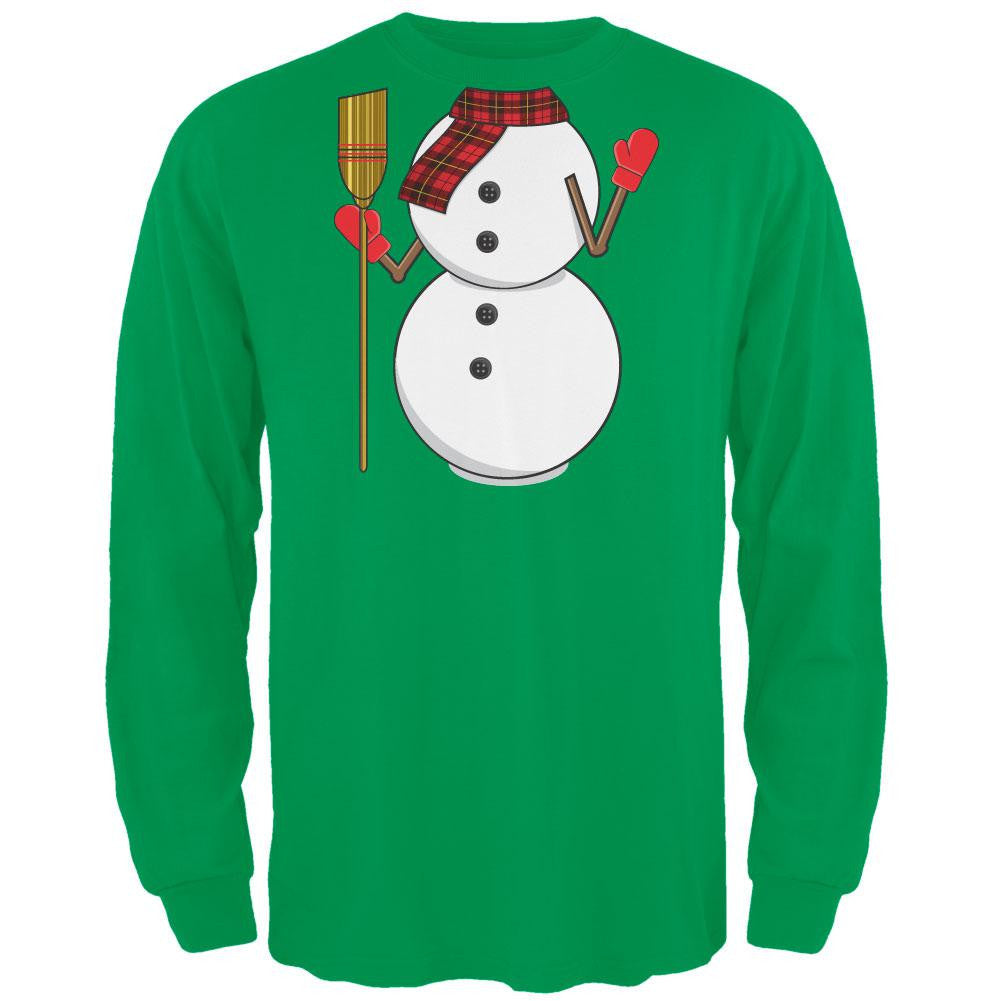 Snowman Body Costume Black Adult Long Sleeve T-Shirt Men's Long Sleeves Old Glory   