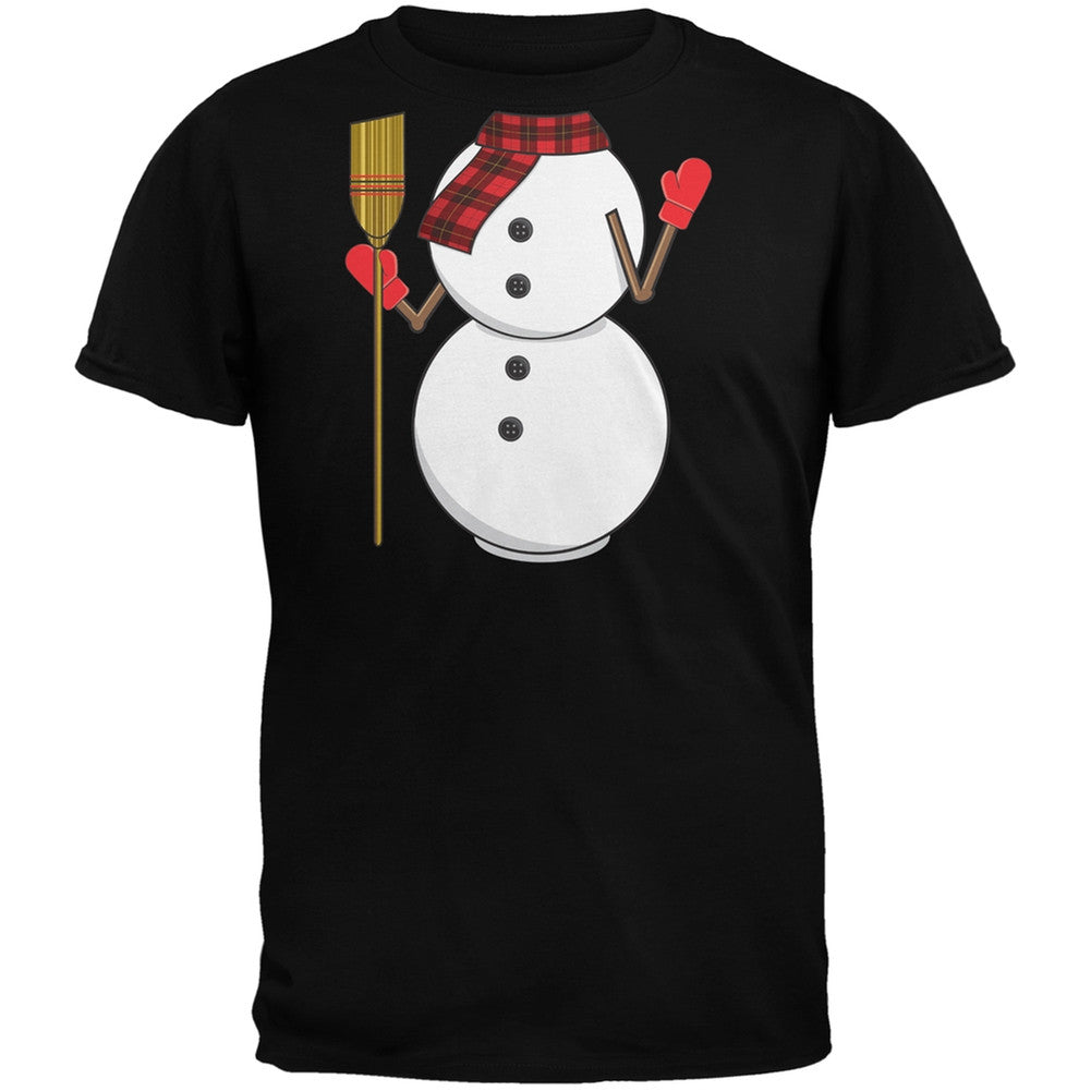 Snowman Body Costume Black Adult T-Shirt Men's T-Shirts Old Glory   