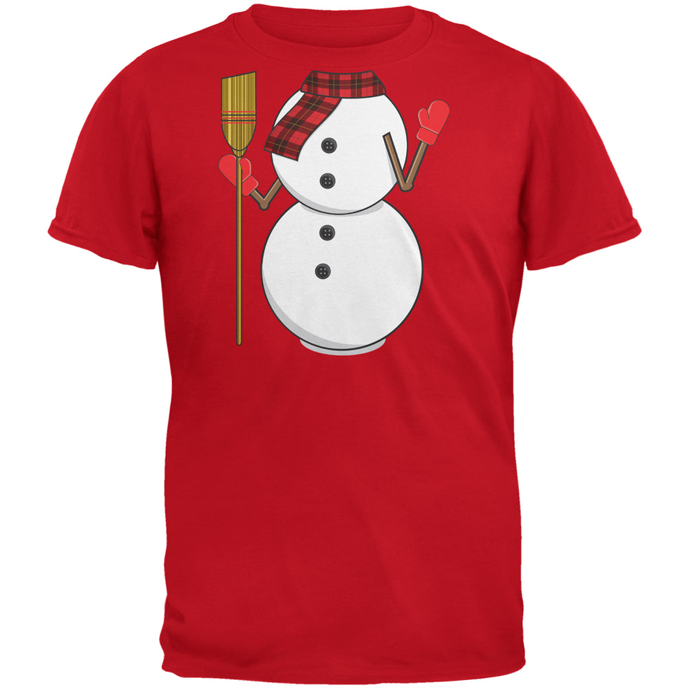 Snowman Body Costume Red Adult T-Shirt Men's T-Shirts Old Glory 3XL Red 