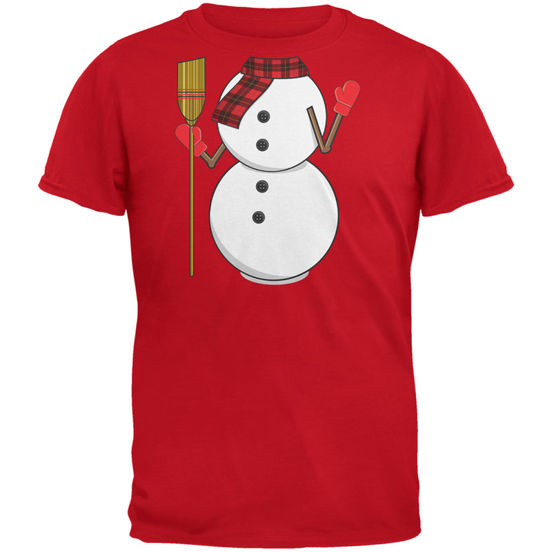 Snowman Body Costume Red Adult T-Shirt Men's T-Shirts Old Glory 3XL Red 