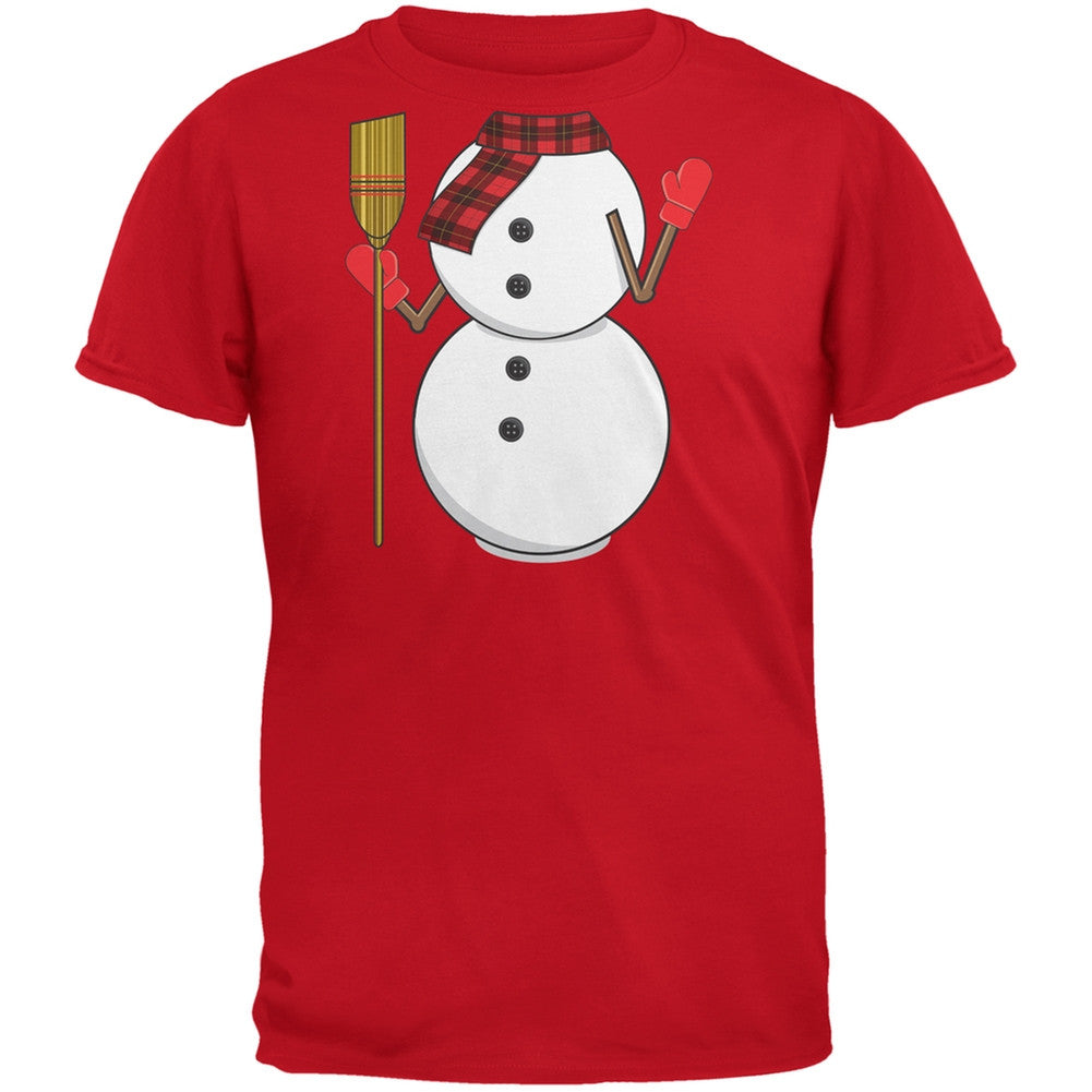 Snowman Body Costume Red Adult T-Shirt Men's T-Shirts Old Glory 2XL Red 