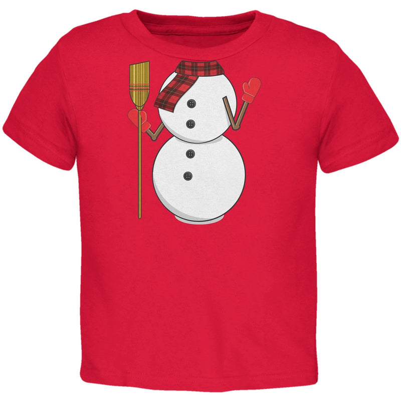 Snowman Body Costume Black Toddler T-Shirt Toddler T-Shirts Old Glory   