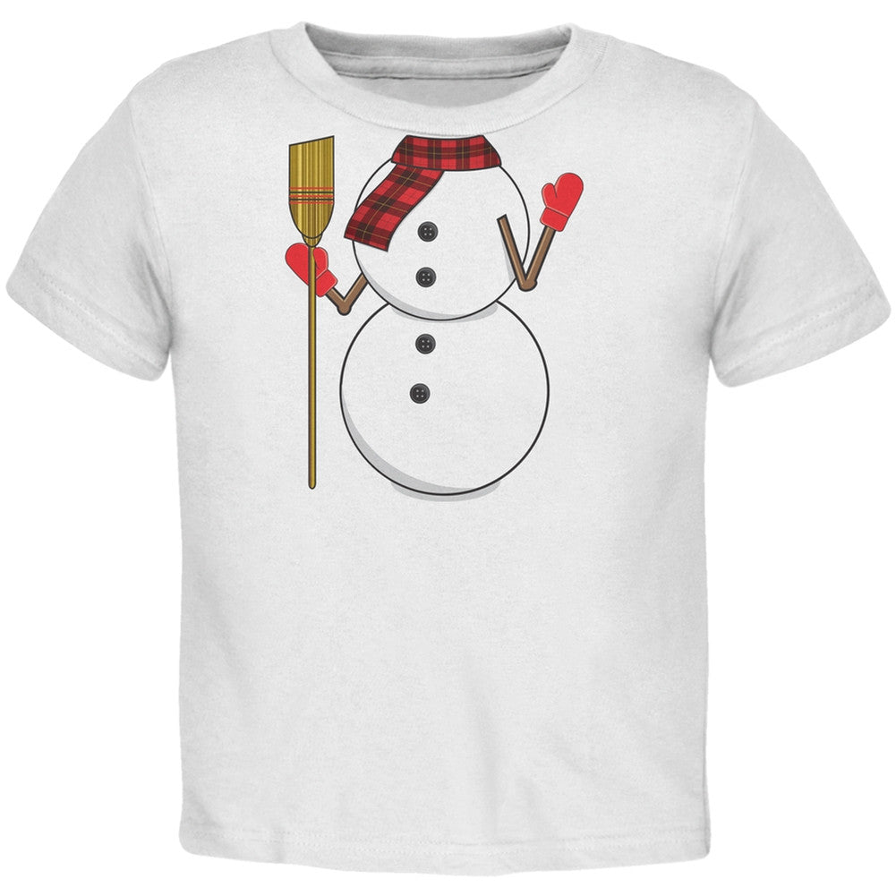 Snowman Body Costume Black Toddler T-Shirt Toddler T-Shirts Old Glory   