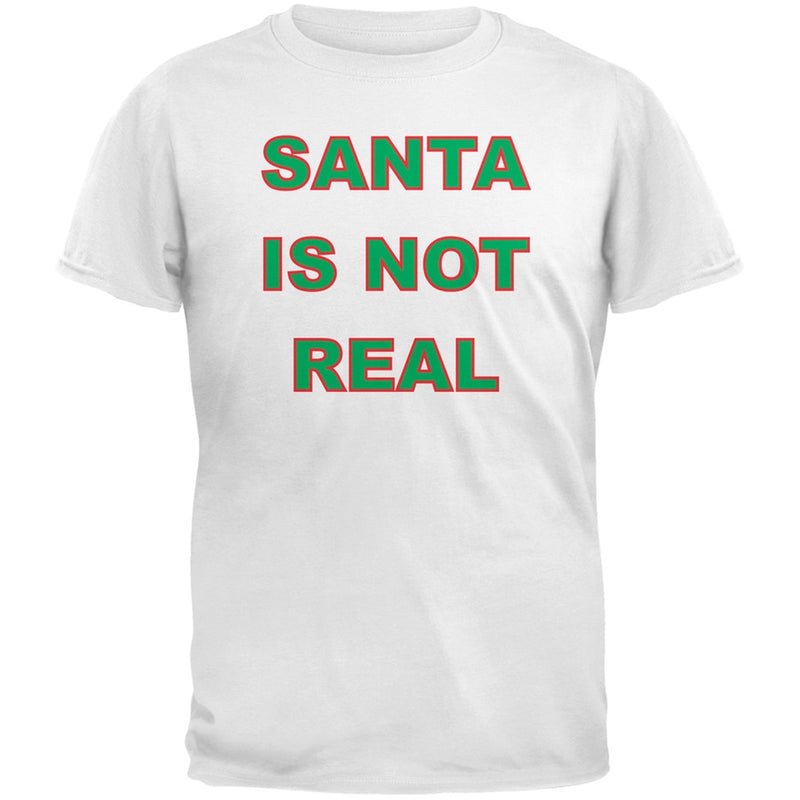 Santa Is Not Real Green Adult T-Shirt Men's T-Shirts Old Glory   