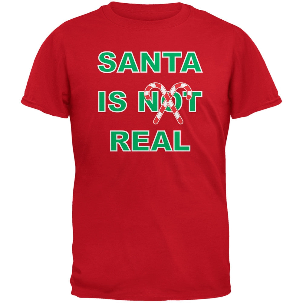 Santa Is Real Red Adult T-Shirt Men's T-Shirts Old Glory 2XL Red 