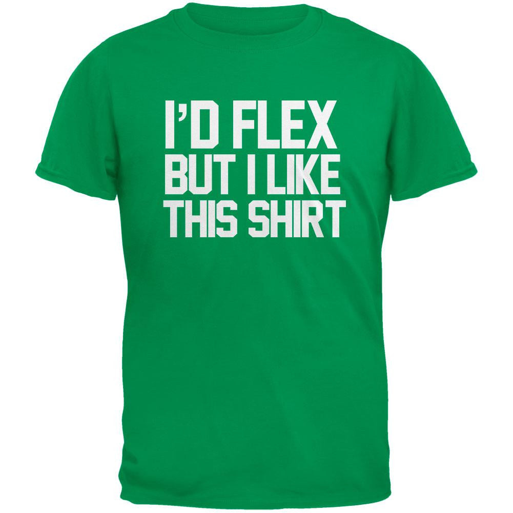 I'd Flex But I Like This Shirt Green Youth T-Shirt Youth T-Shirts Old Glory   