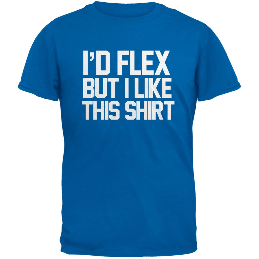 I'd Flex But I Like This Shirt Blue Youth T-Shirt Youth T-Shirts Old Glory   