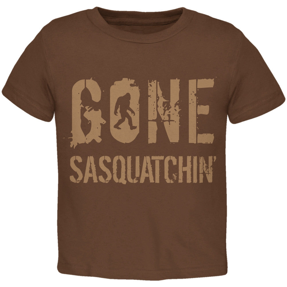 Gone Sasquatchin' Brown Toddler T-Shirt Toddler T-Shirts Old Glory   