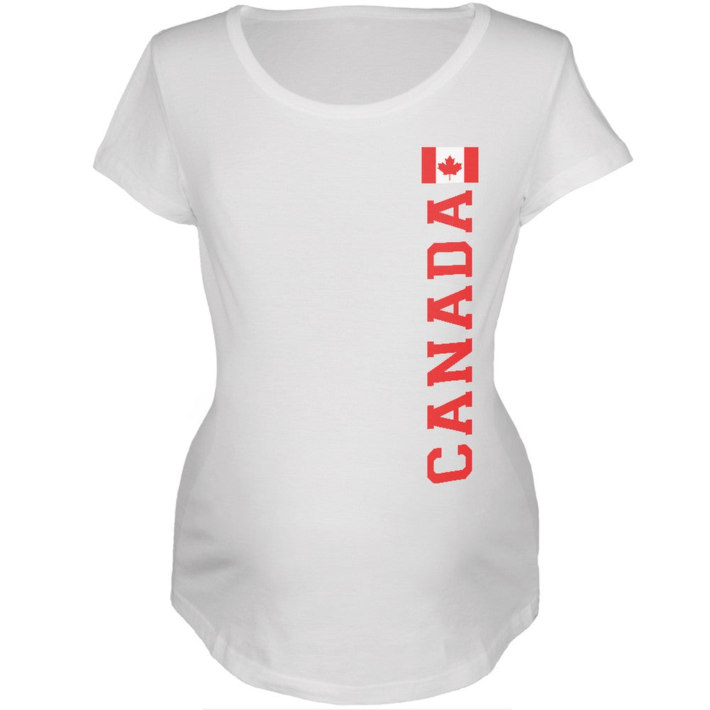 World Cup Canada White Womens Soft Maternity T-Shirt Maternity T-Shirts FIFA   