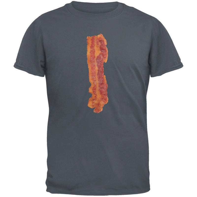 Bacon Strip Black Adult T-Shirt Men's T-Shirts Old Glory 2XL Grey 