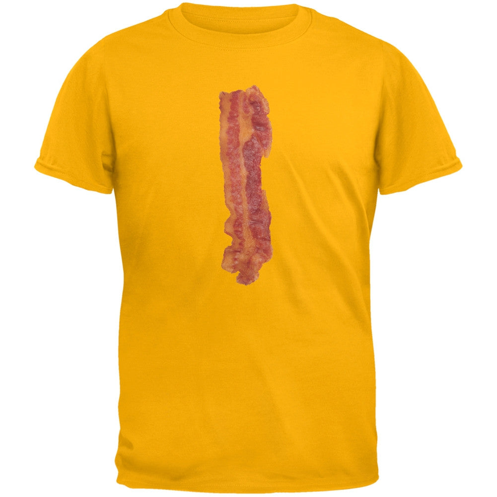 Bacon Strip Black Adult T-Shirt Men's T-Shirts Old Glory 2XL Gold 