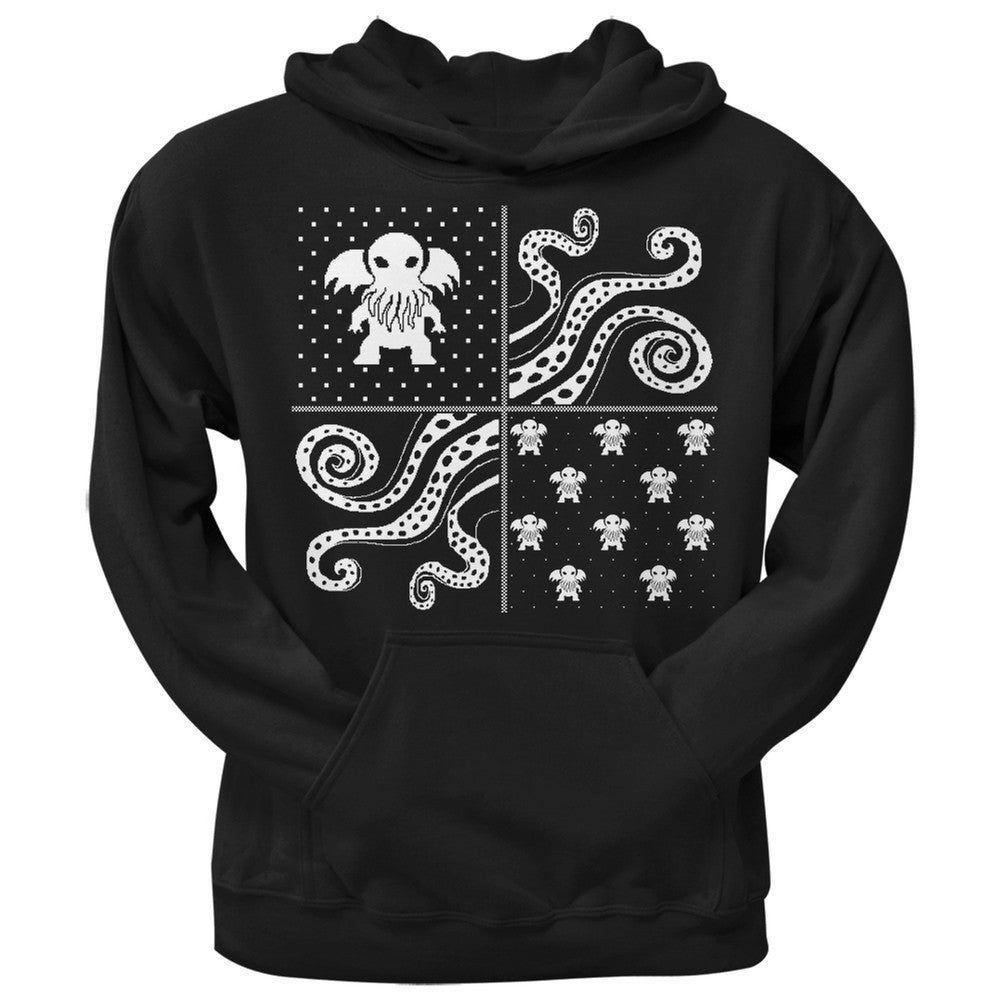 Cthulhu Lovecraft Dimensions Ugly Christmas Sweater Black Adult Pullover Hoodie Men's Hoodies Old Glory   