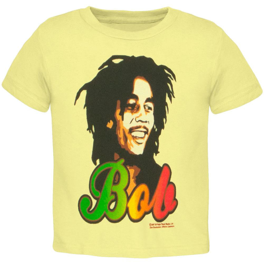 Bob Marley - Smiling Portrait Toddler T-Shirt Toddler T-Shirts Bob Marley   