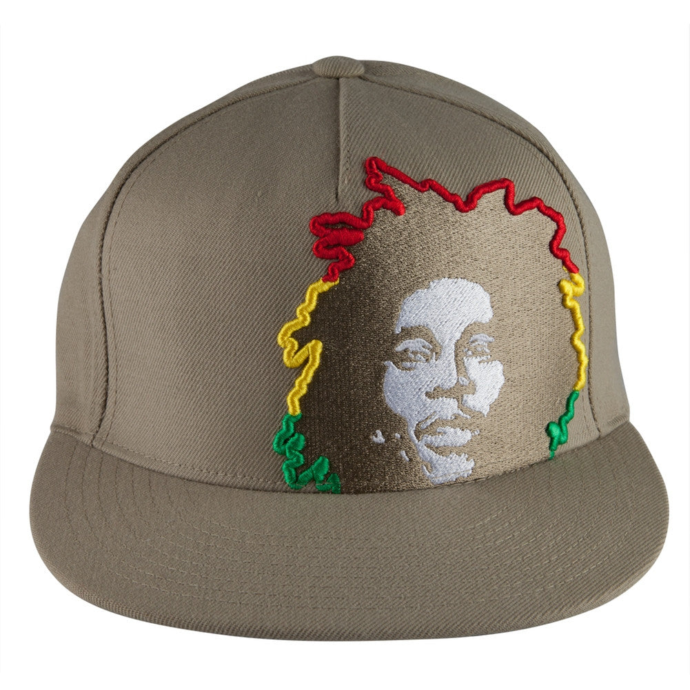 Bob Marley - Rasta Hair Tan Fitted Baseball Cap Fitted Baseball Caps Bob Marley   