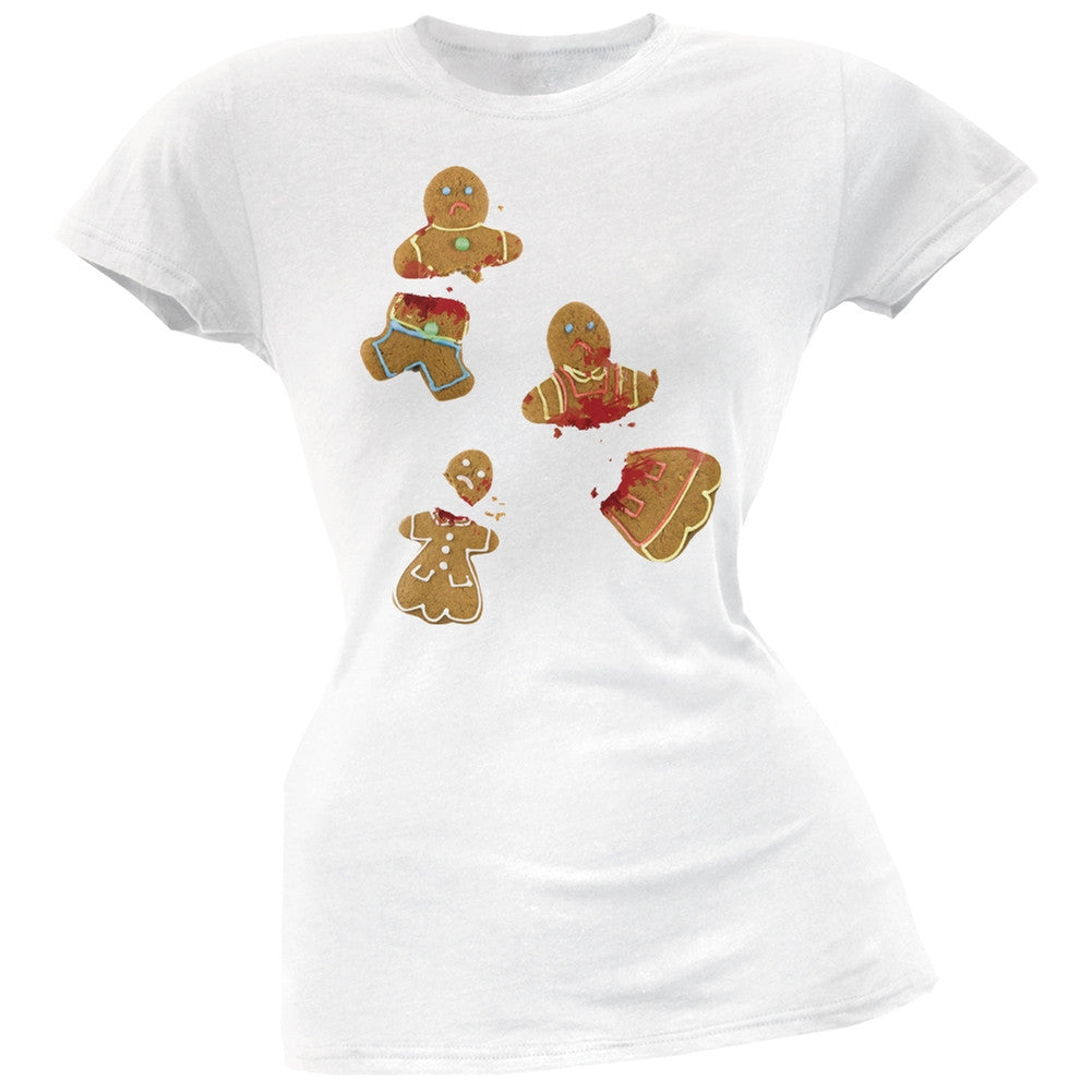 Ginger Bread Massacre Black Juniors T-Shirt Juniors T-Shirts Old Glory   