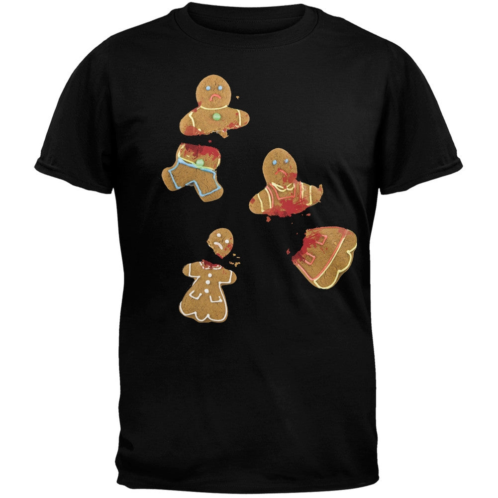 Ginger Bread Massacre Black Adult T-Shirt Men's T-Shirts Old Glory   