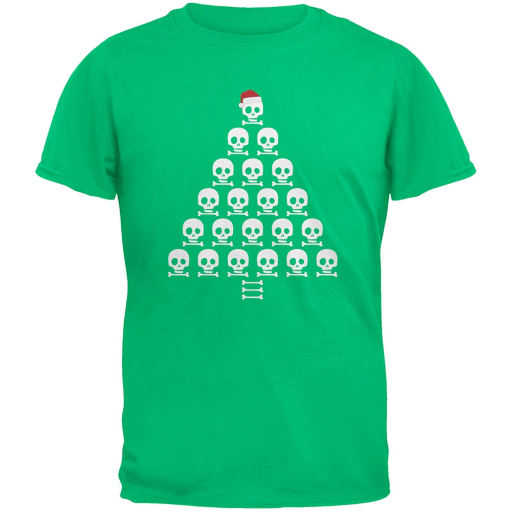 Skull & Crossbones Christmas Tree Black Youth T-Shirt Youth T-Shirts Old Glory   