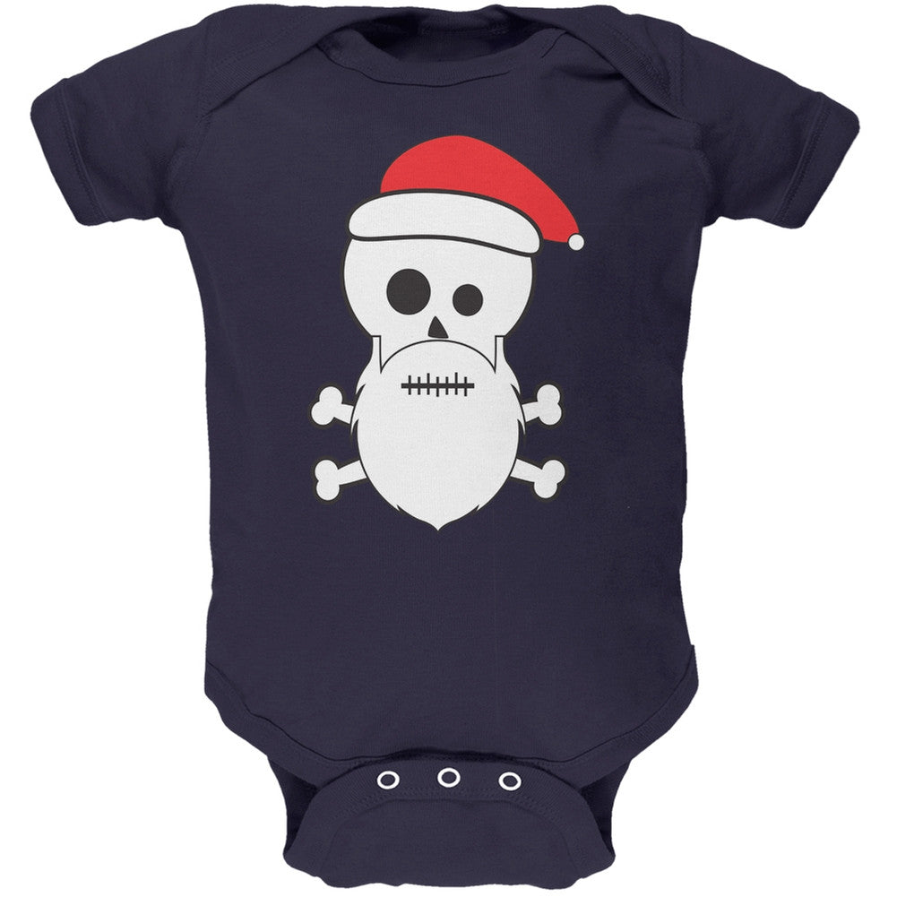 Skull and Crossbones Santa Navy Baby One Piece Baby One Piece Old Glory   