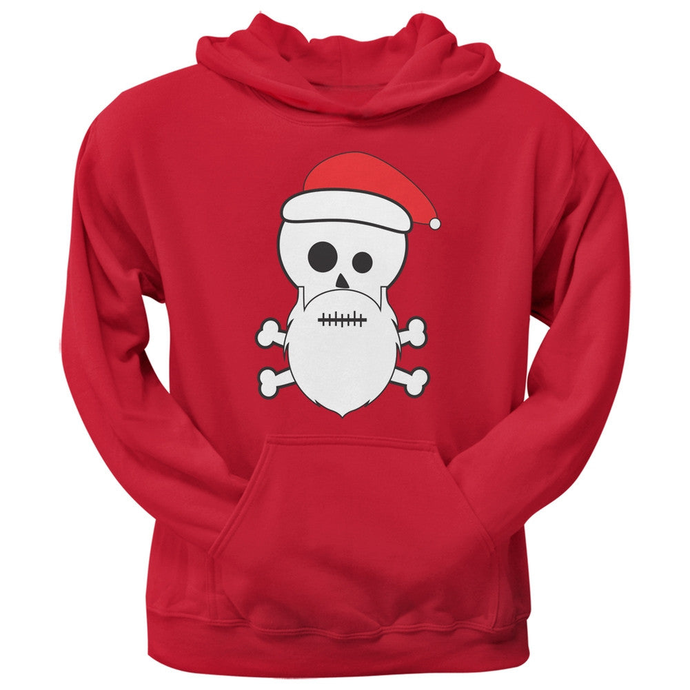 Skull and Crossbones Santa Red Adult Pullover Hoodie Men's Hoodies Old Glory   