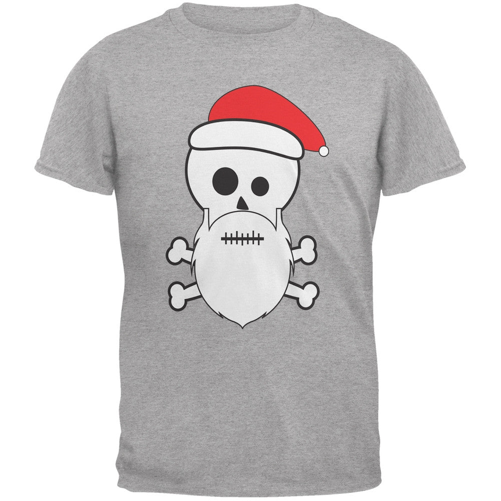 Skull and Crossbones Santa Sports Grey Youth T-Shirt Youth T-Shirts Old Glory   