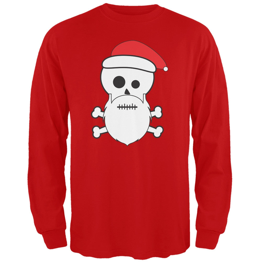 Skull and Crossbones Santa Irish Green Adult Long Sleeve T-Shirt Men's Long Sleeves Old Glory   