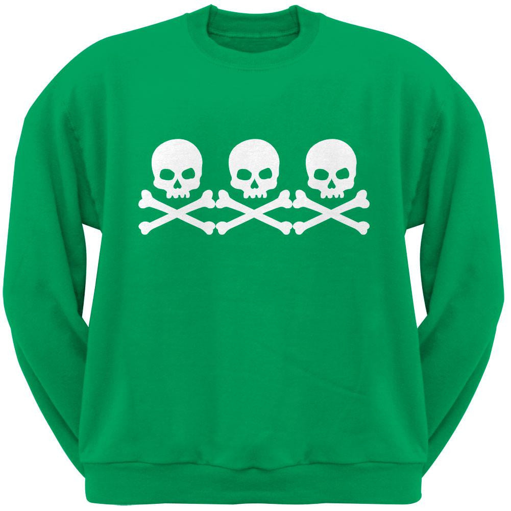 3 Skull and Crossbones Adult Sweatshirt Men's Sweatshirts Old Glory   