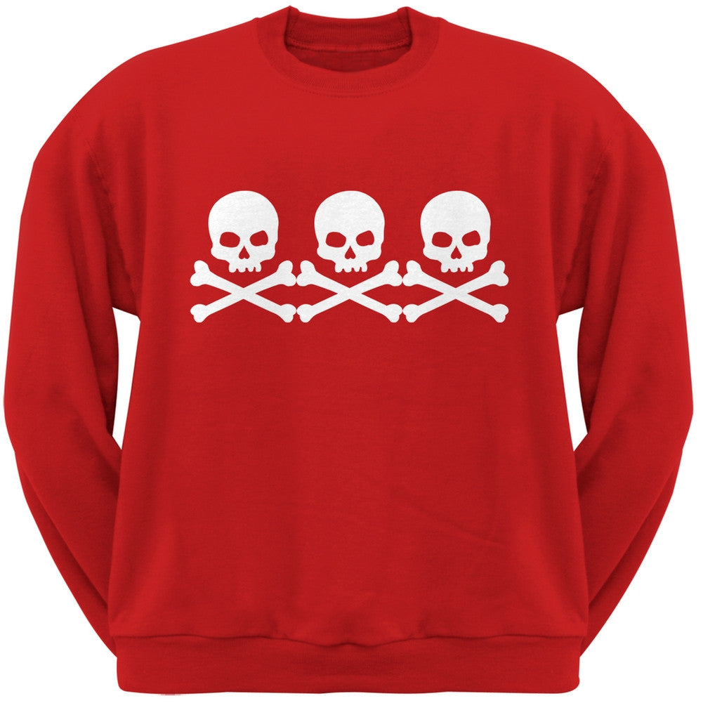 3 Skull and Crossbones Adult Sweatshirt Men's Sweatshirts Old Glory   