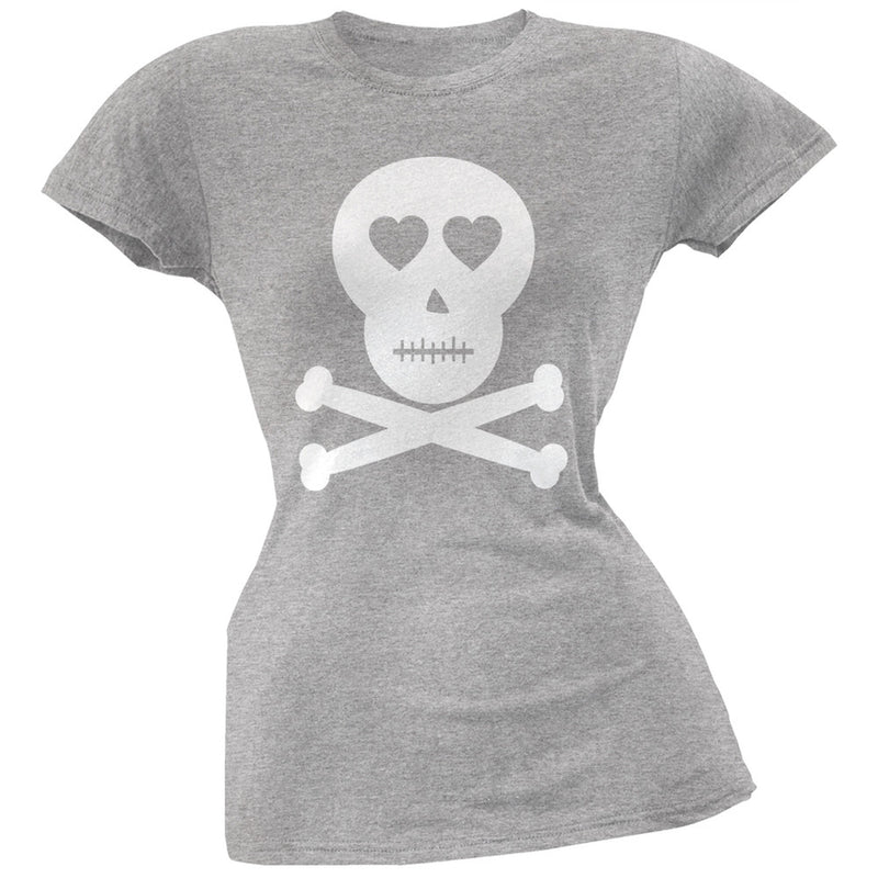 Skull And Crossbones Lovers Black Juniors T-Shirt Juniors T-Shirts Old Glory   