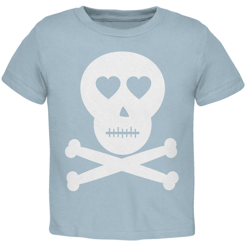 Skull And Crossbones Lovers Black Toddler T-Shirt Toddler T-Shirts Old Glory   