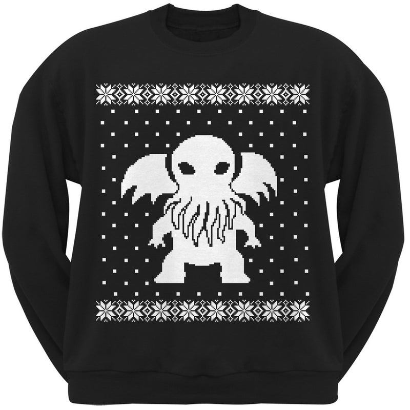 Big Cthulhu Ugly XMAS Sweater Forest Adult Sweatshirt Men's Sweatshirts Old Glory   